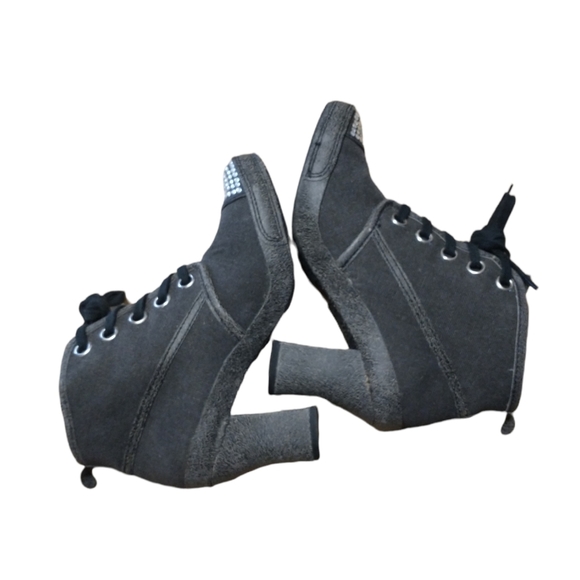 Rebels 8.5 Bling High Heel Dark Gray Boot Style Shoes 215896 - Picture 5 of 15